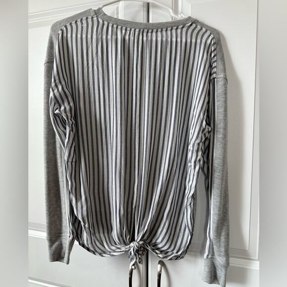 William Rast Size Small Sweater and Blouse Combo, Tie Detail, Crew Neck, Striped - Picture 7 of 10